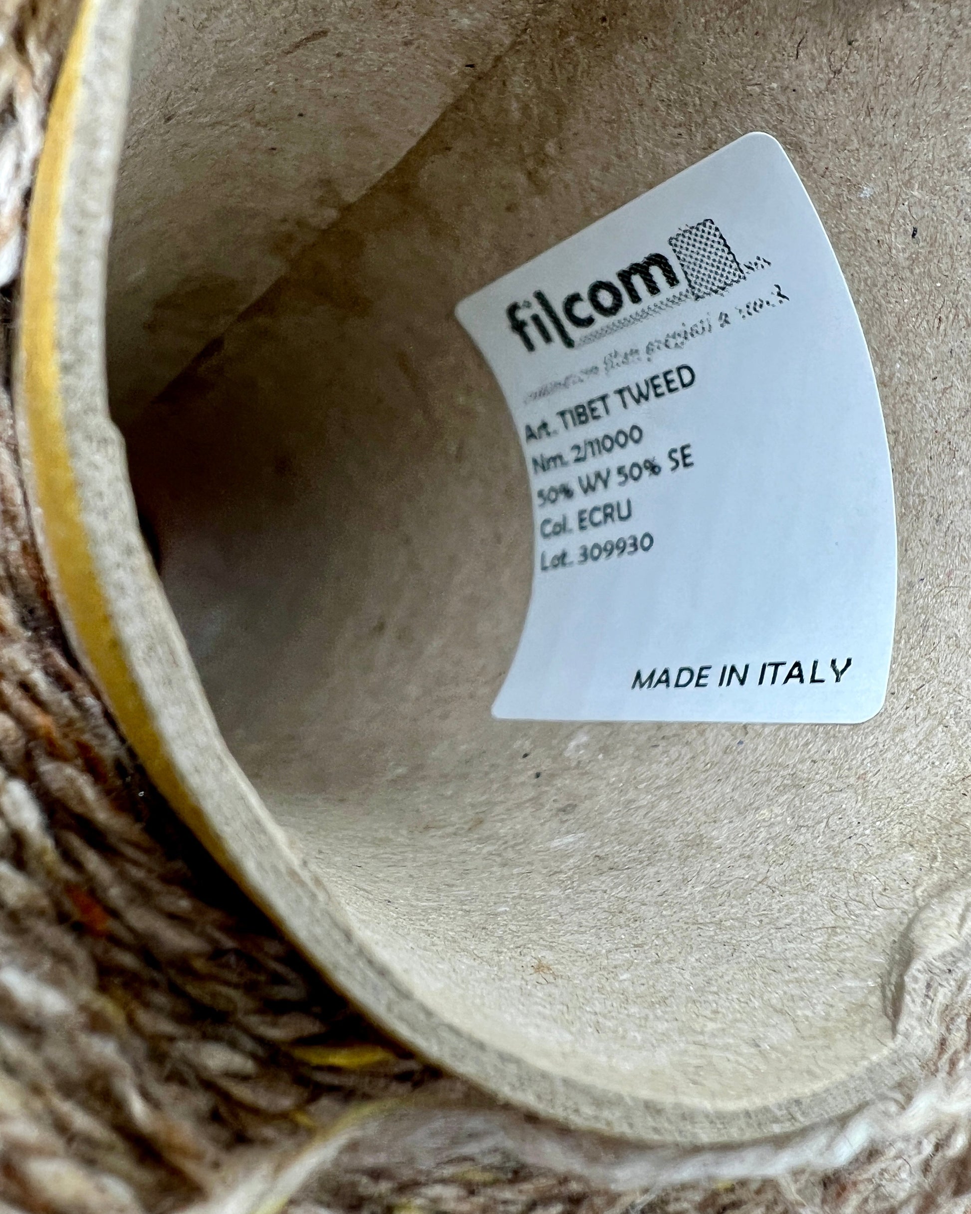 FILCOM TIBET TWEED 50% yak and 50% silk luxury Italian tweed yarn in a fine fingering weight for high-end knitting at iDOKNiT.