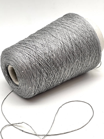 Paillettes Linen Silk Sparkling Yarn, SAINT TROPEZ, Luxury Italian Yarn by RiGo, Sold in Balls or on Cone, Fingering Weight, 400m/100g (437y/3.52oz)