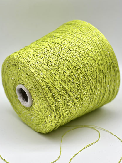 Paillettes Linen Silk Sparkling Yarn, SAINT TROPEZ, Luxury Italian Yarn by RiGo, Sold in Balls or on Cone, Fingering Weight, 400m/100g (437y/3.52oz)