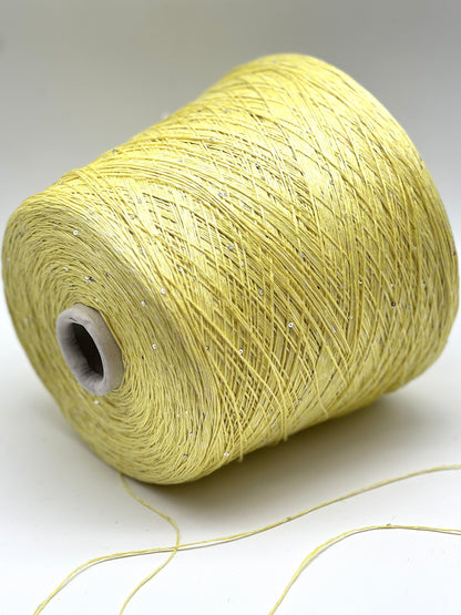 Paillettes Linen Silk Sparkling Yarn, SAINT TROPEZ, Luxury Italian Yarn by RiGo, Sold in Balls or on Cone, Fingering Weight, 400m/100g (437y/3.52oz)