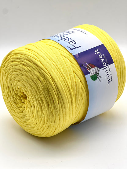 RIBON Spagehtti Yarn, FASHION BAG,  Made from Real T-Shirt Material, Cotton Lycra Stretch Thread, Italy, Perfect for Crochet Bags, 700g/130m