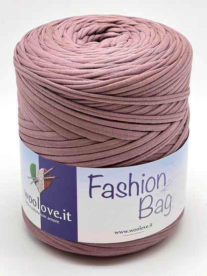 RIBON Spagehtti Yarn, FASHION BAG,  Made from Real T-Shirt Material, Cotton Lycra Stretch Thread, Italy, Perfect for Crochet Bags, 700g/130m