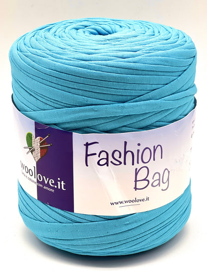 RIBON Spagehtti Yarn, FASHION BAG,  Made from Real T-Shirt Material, Cotton Lycra Stretch Thread, Italy, Perfect for Crochet Bags, 700g/130m