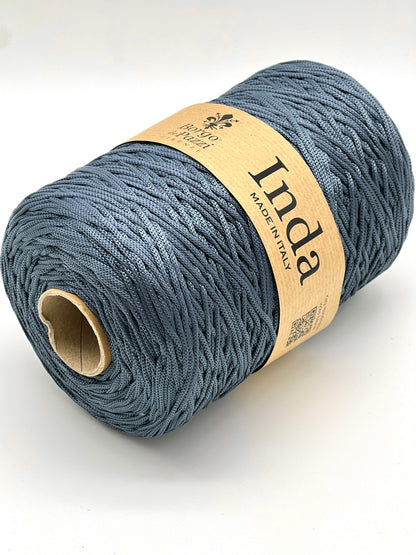 Structured, Water-Resistant Yarn, INDA by Borgo de Pazzi, Italy, Perfect for Crochet Bags, Baskets, Home Décor and Macramé, 500g/570m