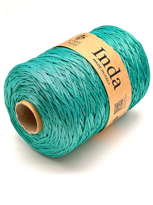 Structured, Water-Resistant Yarn, INDA by Borgo de Pazzi, Italy, Perfect for Crochet Bags, Baskets, Home Décor and Macramé, 500g/570m