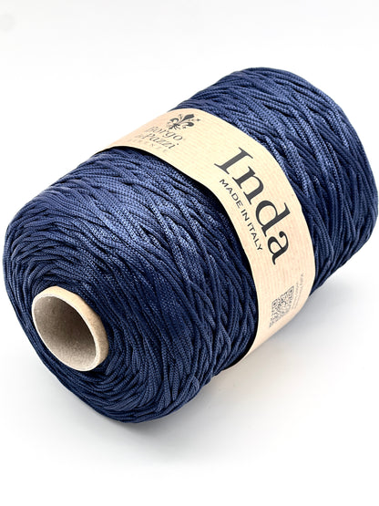 Structured, Water-Resistant Yarn, INDA by Borgo de Pazzi, Italy, Perfect for Crochet Bags, Baskets, Home Décor and Macramé, 500g/570m
