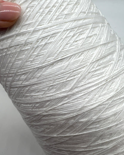 White Pima cotton yarn cone Emilcotoni Peruvian Pima lace weight