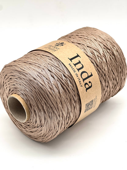 Structured, Water-Resistant Yarn, INDA by Borgo de Pazzi, Italy, Perfect for Crochet Bags, Baskets, Home Décor and Macramé, 500g/570m