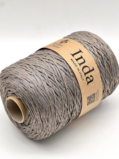 Structured, Water-Resistant Yarn, INDA by Borgo de Pazzi, Italy, Perfect for Crochet Bags, Baskets, Home Décor and Macramé, 500g/570m