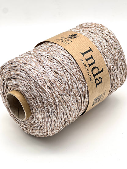 Structured, Water-Resistant Yarn, INDA by Borgo de Pazzi, Italy, Perfect for Crochet Bags, Baskets, Home Décor and Macramé, 500g/570m