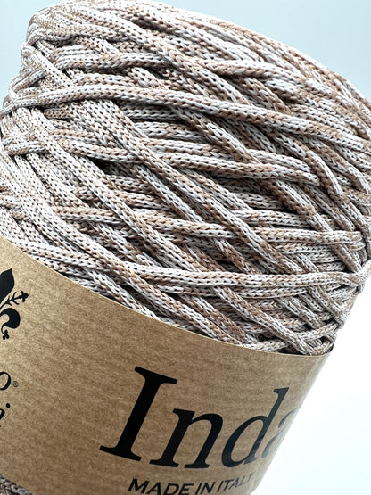 Structured, Water-Resistant Yarn, INDA by Borgo de Pazzi, Italy, Perfect for Crochet Bags, Baskets, Home Décor and Macramé, 500g/570m