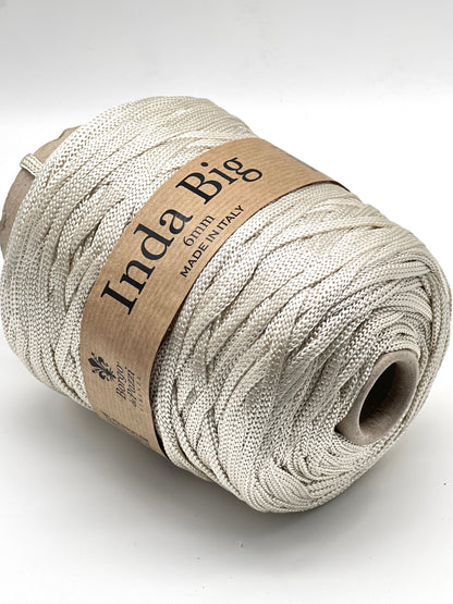Structured, Water-Resistant Yarn, INDA BIG by Borgo de Pazzi, Italy, Perfect for Crochet Bags, Baskets, Home Décor and Macramé, 500g/165m