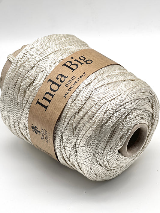 Structured, Water-Resistant Yarn, INDA BIG by Borgo de Pazzi, Italy, Perfect for Crochet Bags, Baskets, Home Décor and Macramé, 500g/165m