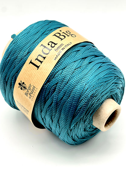 Structured, Water-Resistant Yarn, INDA BIG by Borgo de Pazzi, Italy, Perfect for Crochet Bags, Baskets, Home Décor and Macramé, 500g/165m