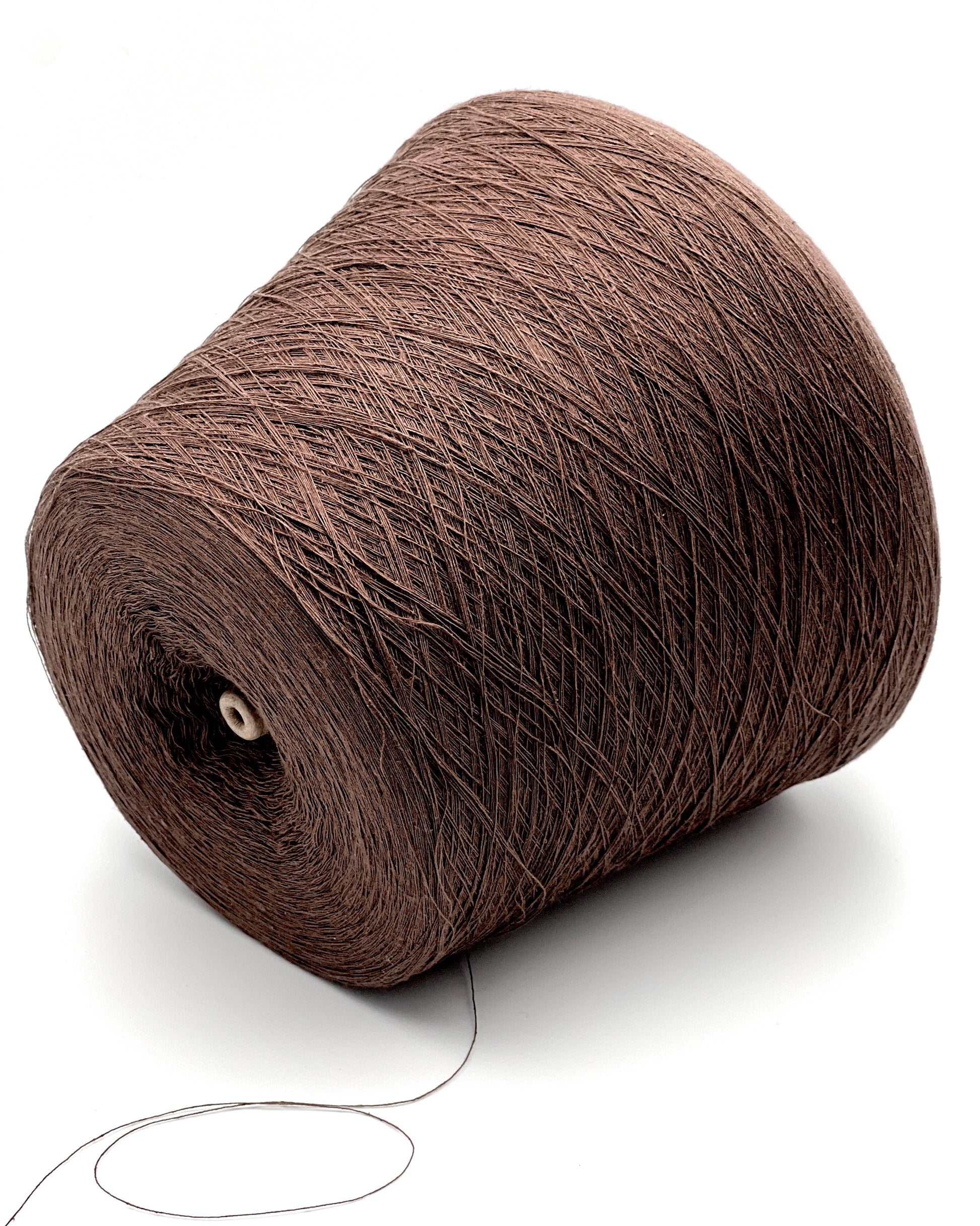 Rare Japanese matte silk yarn Hasegawa PREMIER on cone
Luxury Hasegawa spun silk yarn with matte artisan texture
Japanese textured silk yarn in mocha color close up
Rare Japanese silk yarn for weaving and couture knitting
Luxury matte silk companion yarn with organic texture