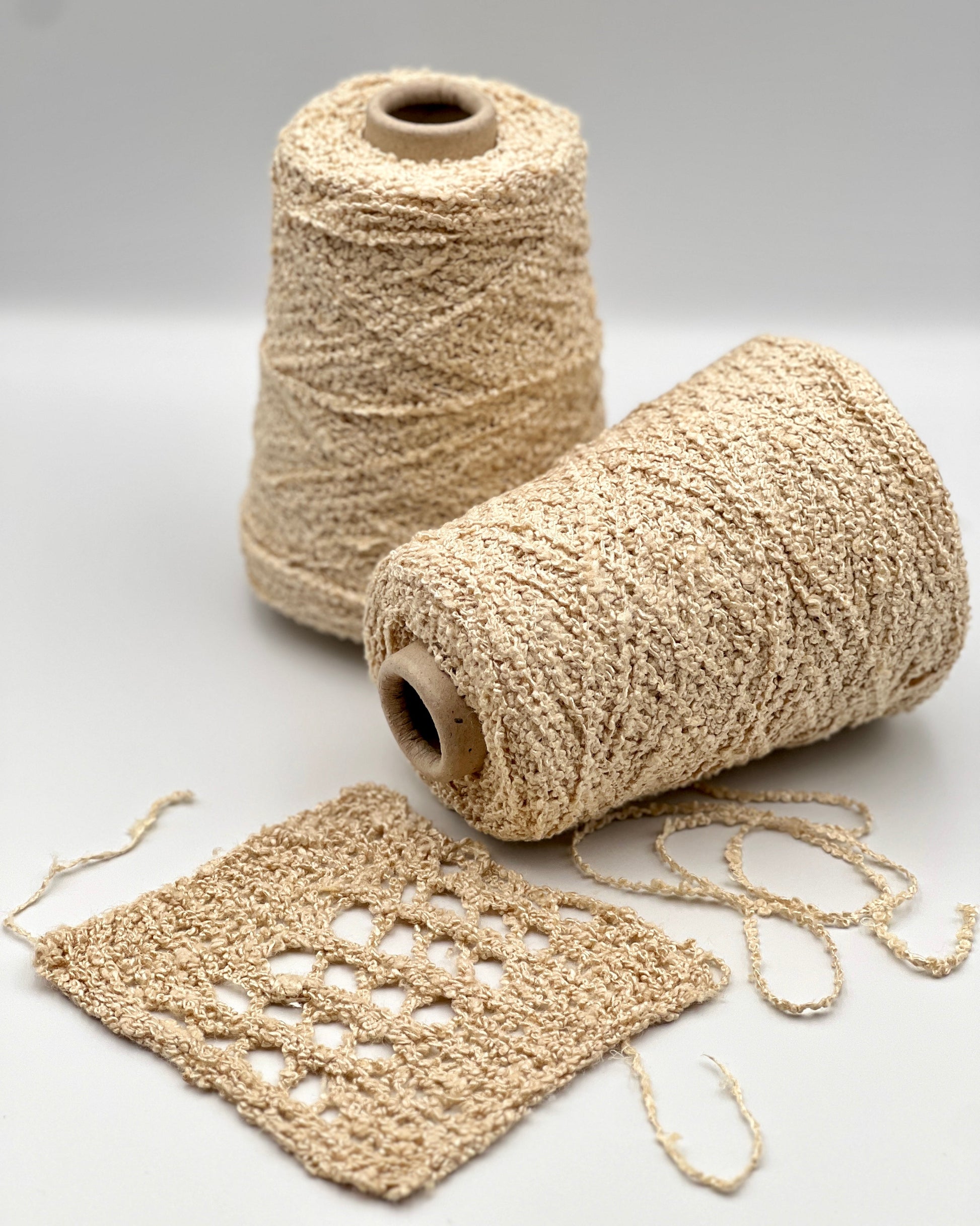 Rare 100% Silk Bouclé Yarn BOUCLE FLAME from Exclusive Italian Mill
Luxury Italian Silk Bouclé Yarn with Couture Texture
Chunky Weight Silk Fashion Yarn for Designer Knitwear
BOUCLE FLAME Silk Bouclé Yarn for Cardigans, Jackets, and Dresses
Luxury Silk Bouclé Yarn with Beautiful Drape After Washing