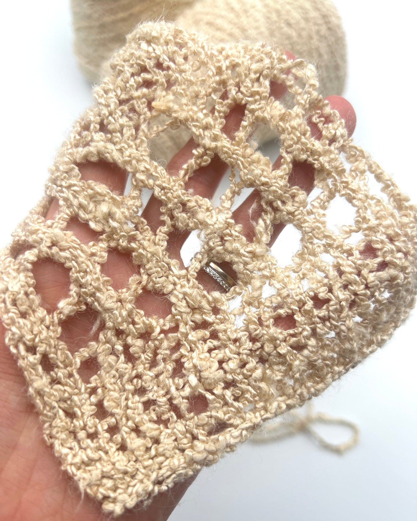 Rare 100% Silk Bouclé Yarn BOUCLE FLAME from Exclusive Italian Mill
Luxury Italian Silk Bouclé Yarn with Couture Texture
Chunky Weight Silk Fashion Yarn for Designer Knitwear
BOUCLE FLAME Silk Bouclé Yarn for Cardigans, Jackets, and Dresses
Luxury Silk Bouclé Yarn with Beautiful Drape After Washing
