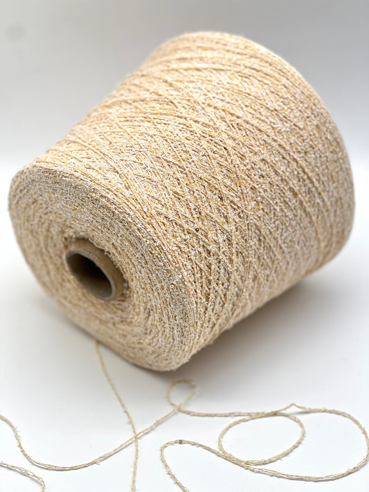 PAILLETTES Cotton BOUCLE Yarn, KIR, Premium Italian Yarn by Lanificio Dell'Olivo, Sold in Balls or on Cones, Lace Weight, 460m/100g (503y/3.52oz)