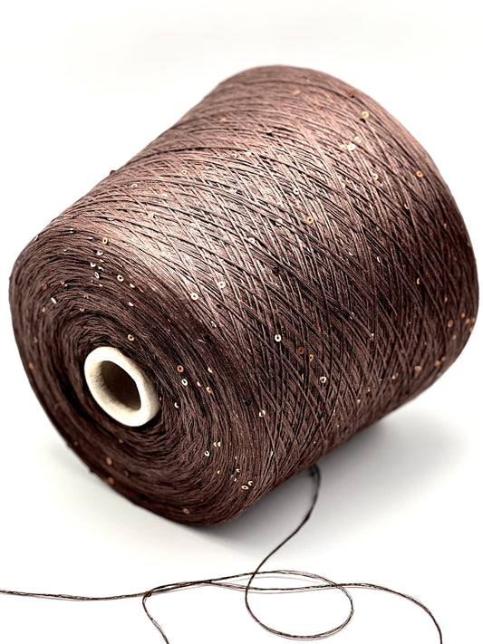 PAILLETTES Linen Yarn, BELLINO, Premium Italian Yarn by G&G Filati, Available in Balls and on Cone, Fingering Weight, 390m/100g (426y/3.52oz)