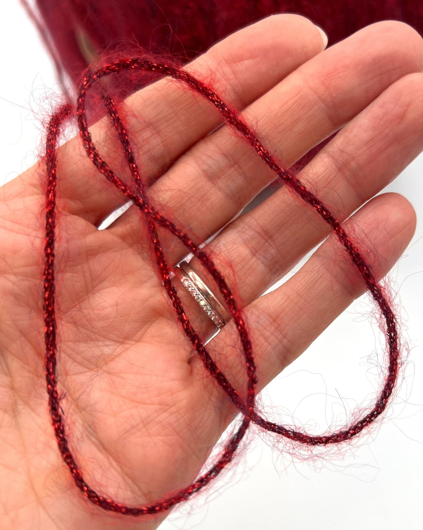 Igea SPARKLING luxury superkid mohair and wool blend Italian chainette yarn with integrated glitter sparkle for holiday knitting at iDOKNiT.