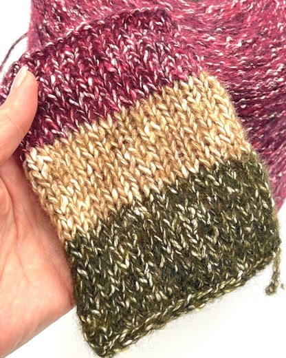 LINEAPIU TACOS Italian cotton linen wool blend DK weight irregular slub fantasy textured yarn on cone for knitting crochet and weaving from iDOKNiT