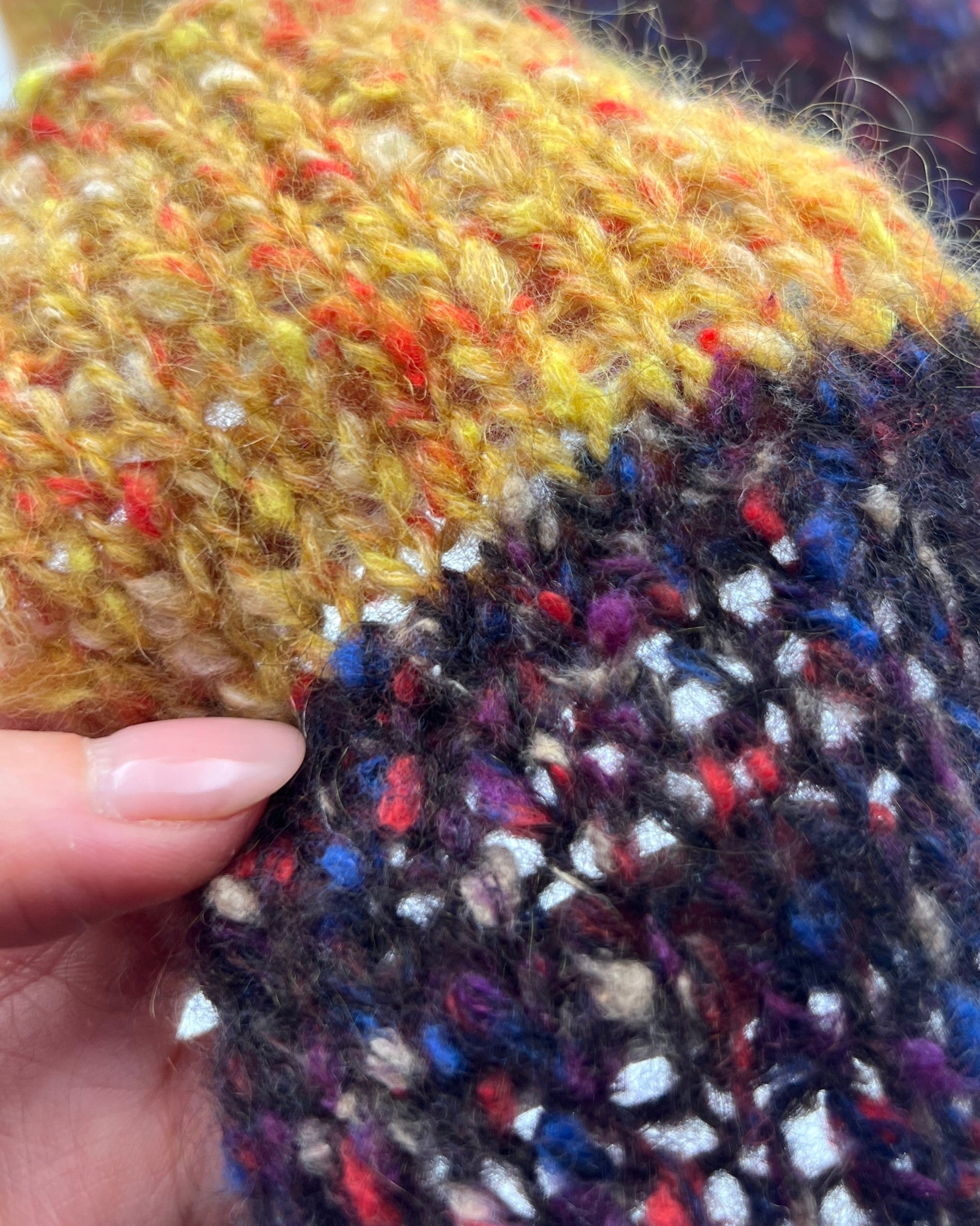Lineapiu Italia Douglas mohair merino wool DK weight tweed yarn in hand wound balls from iDOKNiT