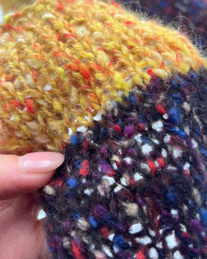Lineapiu Italia Douglas mohair merino wool DK weight tweed yarn in hand wound balls from iDOKNiT