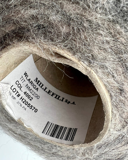Millefili Wlariga Italian brushed blown baby alpaca DK weight yarn in hand wound balls from iDOKNiT