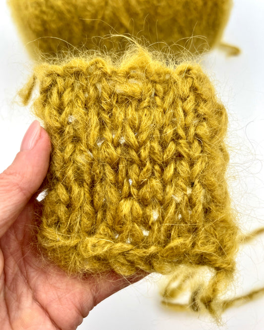 Sesia Novecento brushed mohair organic wool super bulky yarn balls from iDOKNiT