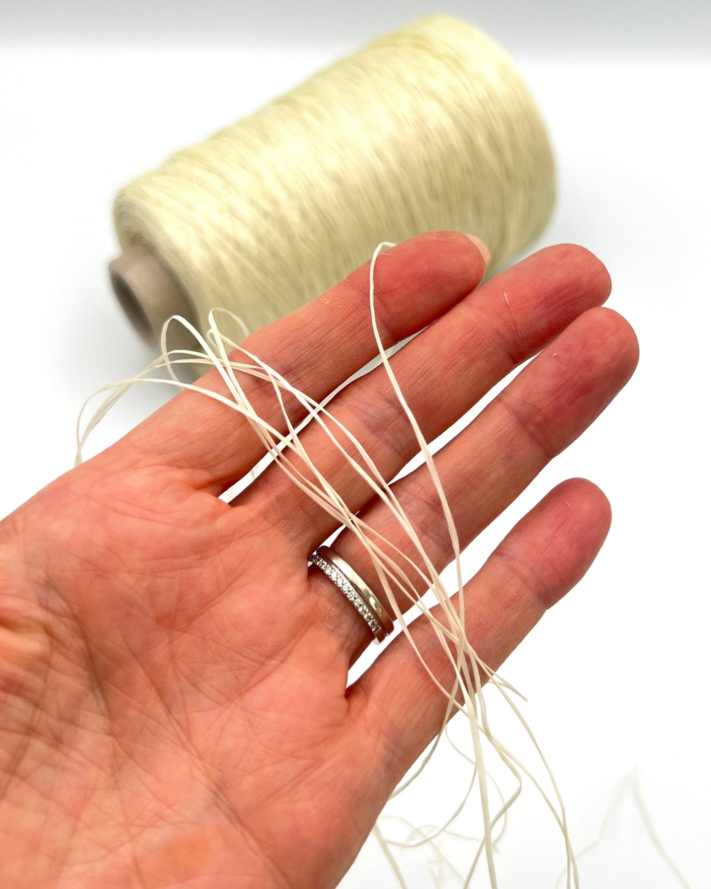 Fratelli Reali M546 luxury Italian viscose raffia ribbon yarn cone from iDOKNiT