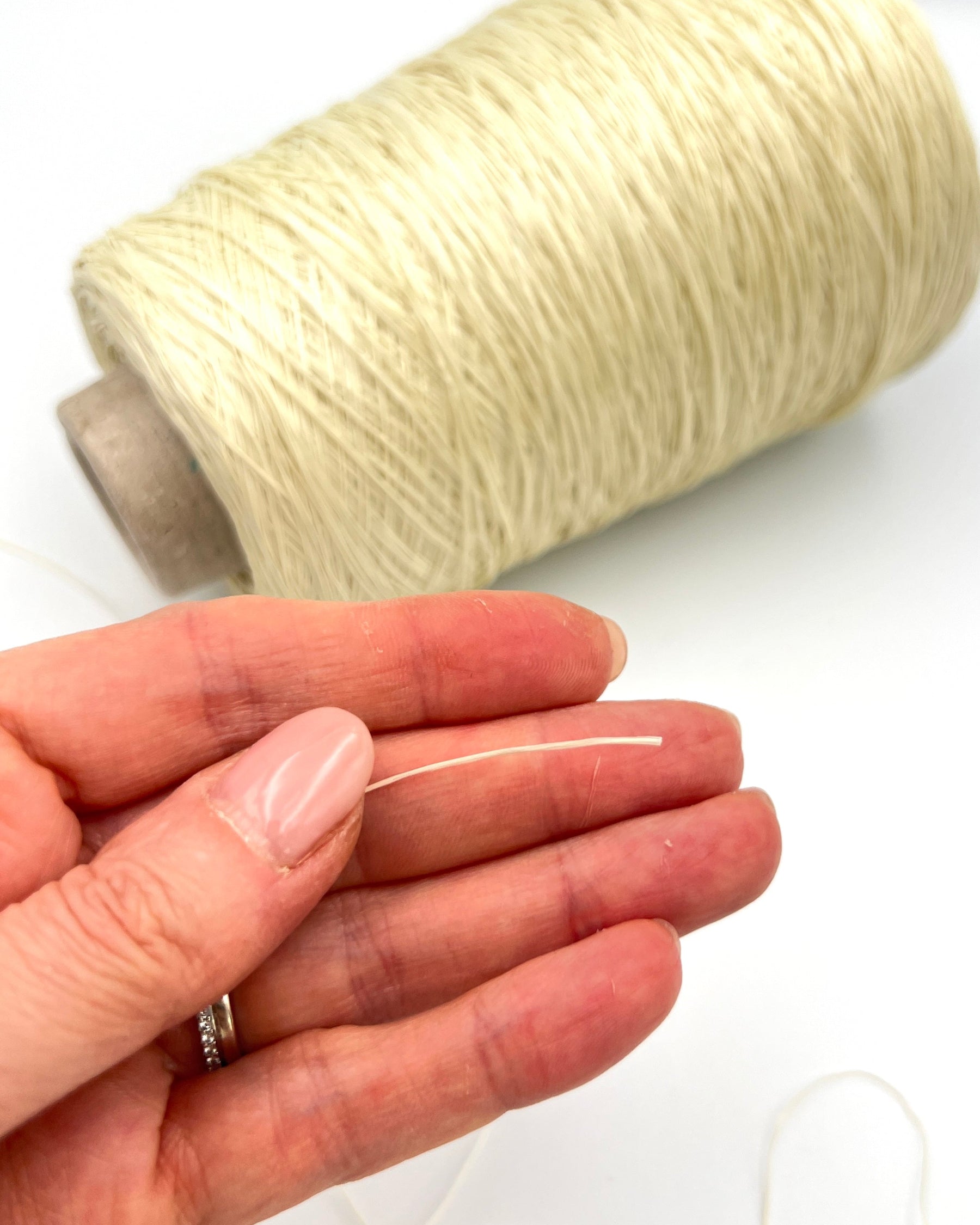 Fratelli Reali M546 luxury Italian viscose raffia ribbon yarn cone from iDOKNiT