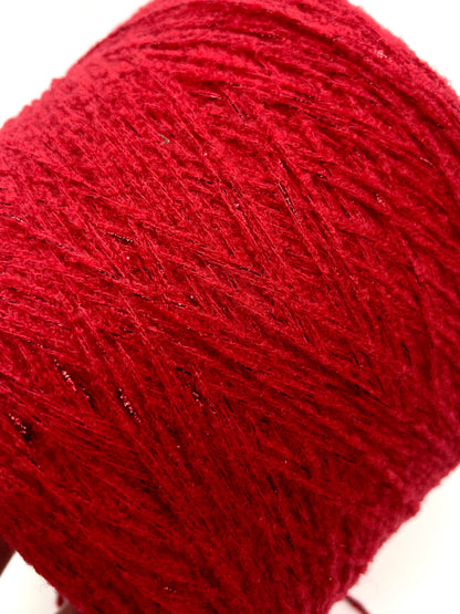 Close-up of a ball of red yarn