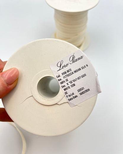 Loro Piana Fettuccia Indian Silk 100 percent pure silk flat knitted ribbon yarn from iDOKNiT