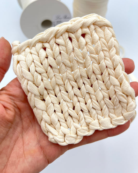 Loro Piana Fettuccia Indian Silk 100 percent pure silk flat knitted ribbon yarn from iDOKNiT