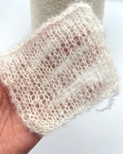 Profilo Boucle 70 percent Superkid Mohair and 30 percent Silk Italian lace weight yarn from iDOKNiT