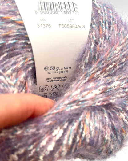 Lana Gatto Cortina 56 percent Cotton 30 percent Superfine Alpaca sport weight Italian yarn with lurex from iDOKNiT