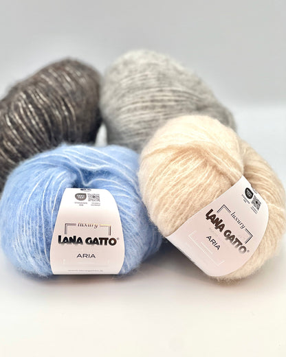 Lana Gatto Aria 50 percent Baby Alpaca 50 percent Extrafine Merino Italian DK weight yarn from iDOKNiT