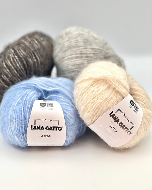 Lana Gatto Aria 50 percent Baby Alpaca 50 percent Extrafine Merino Italian DK weight yarn from iDOKNiT