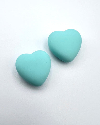 iDOKNiT silicone heart shaped knitting needle stoppers and point protectors pair