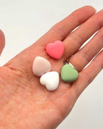iDOKNiT silicone heart shaped knitting needle stoppers and point protectors pair