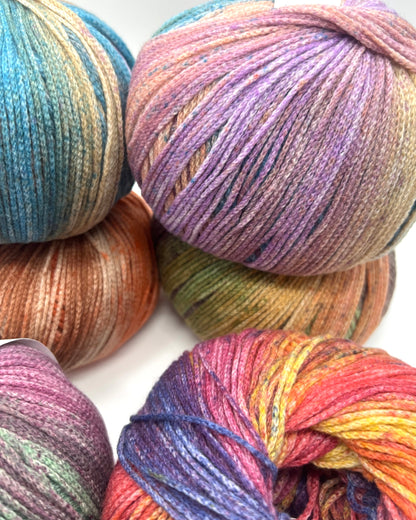 Lana Gatto VIENNA yarn ball in multicolor tones – 125th anniversary label front