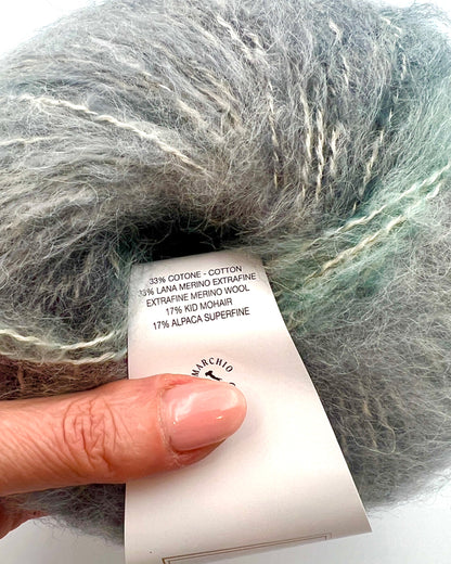 Lana Gatto Starlight Cotton Merino Kid Mohair Superfine Alpaca Italian Aran gradient yarn from iDOKNiT