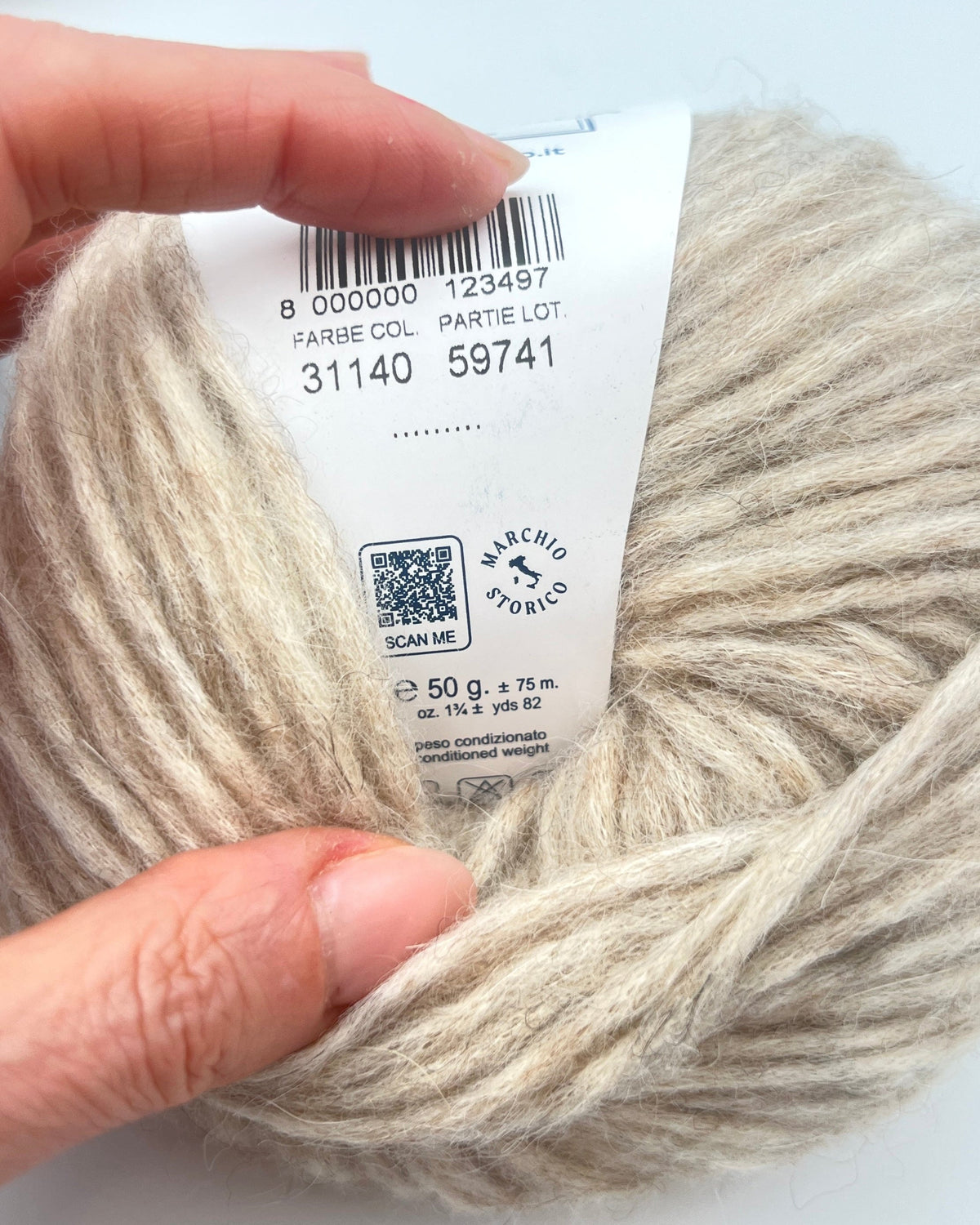 Lana Gatto Naturalpaca 46 percent Alpaca 32 percent Wool 22 percent Cotton Italian chunky chainette yarn from iDOKNiT