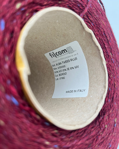 Filcom Alba Tweed Plus 50 percent Cashmere 35 percent Silk 15 percent Merino Italian lace weight tweed yarn from iDOKNiT