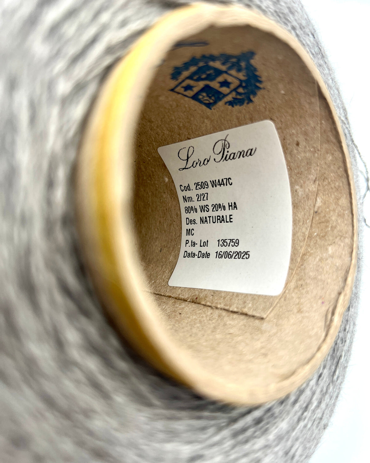 Loro Piana 80 percent cashmere 20 percent chinchilla natural Italian lace yarn from iDOKNiT