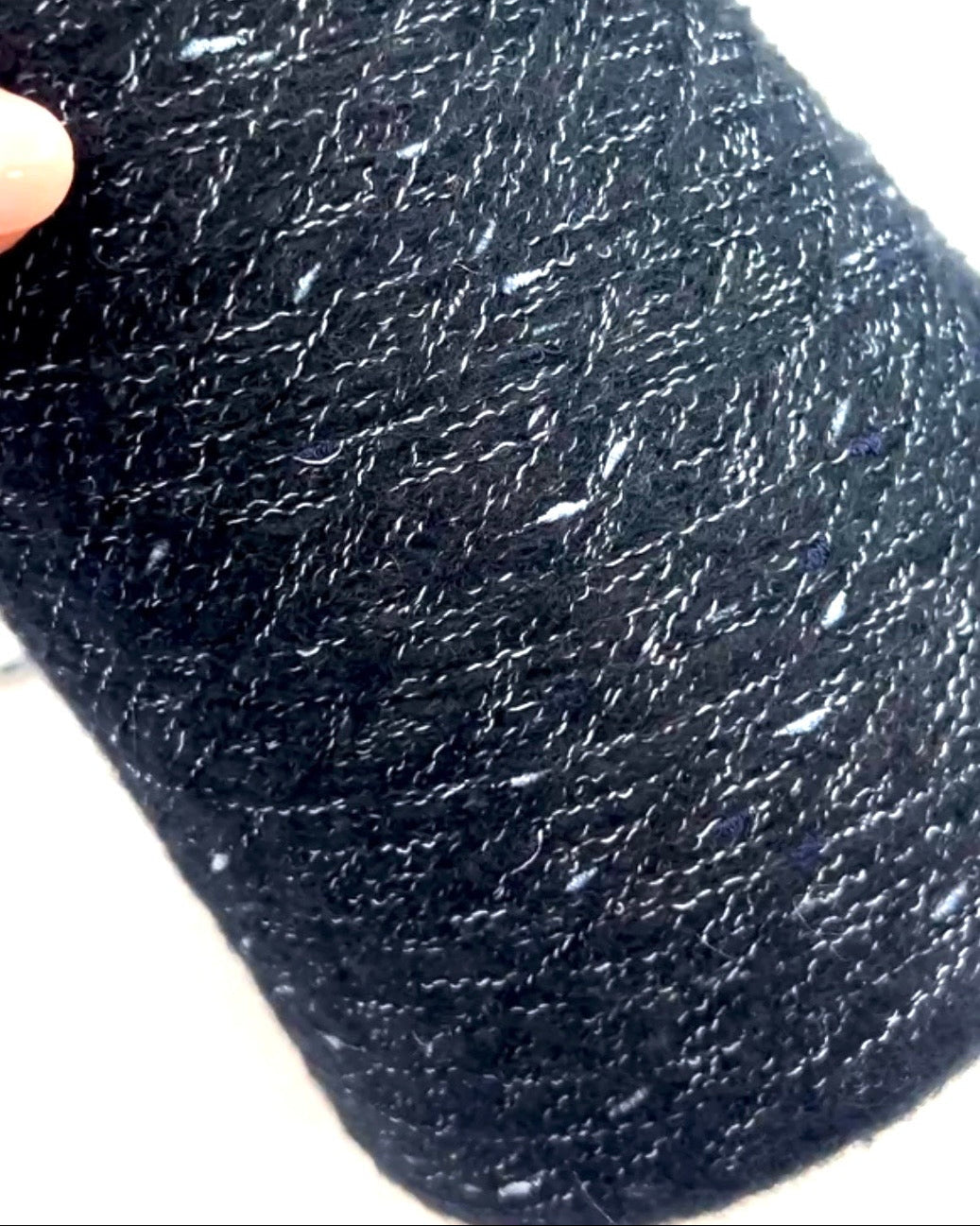 Chanel Group Paima Nuage Nodino Italian cashmere silk nubby fantasy yarn in Midnight Navy from iDOKNiT