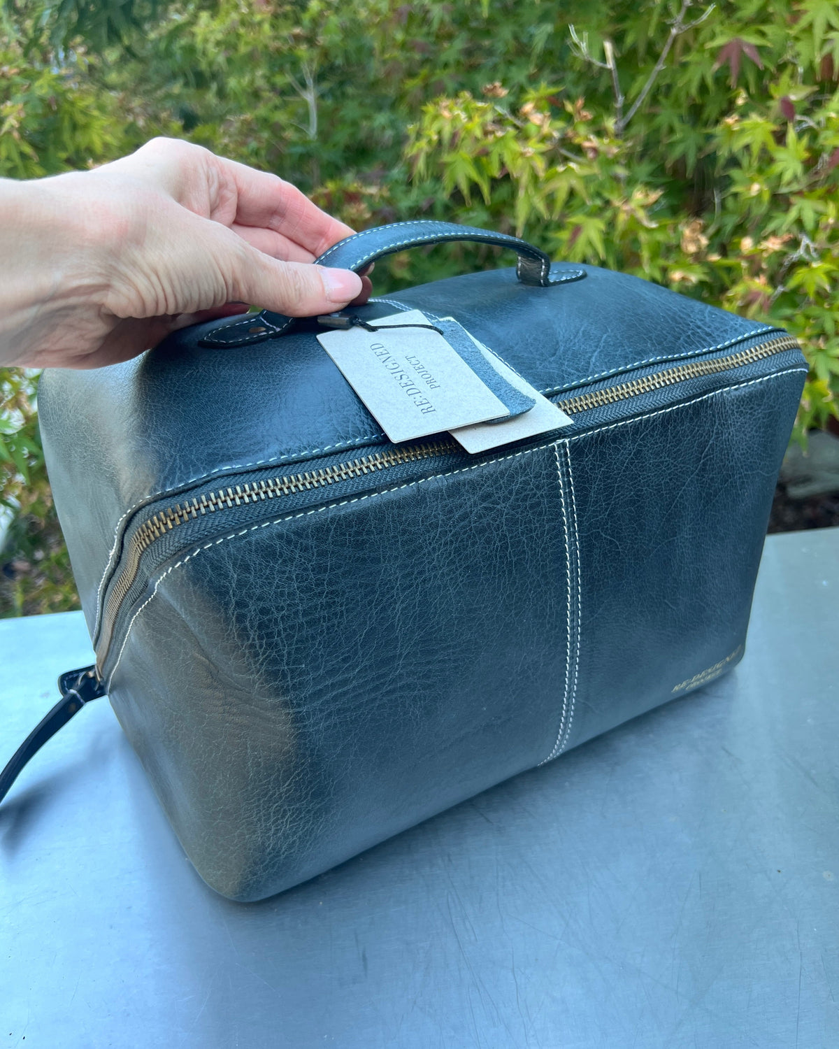 RE PROJECT 10 handcrafted Urban Leather beauty box style knitting needle and notion organizer case from iDOKNiT
