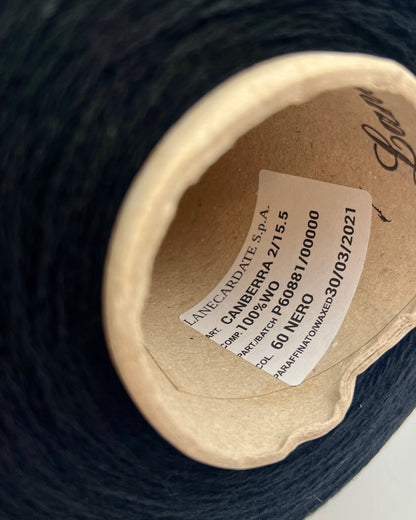 Lanecardate CANBERRA 100 percent carded Italian merino wool yarn ball and cone from iDOKNiT