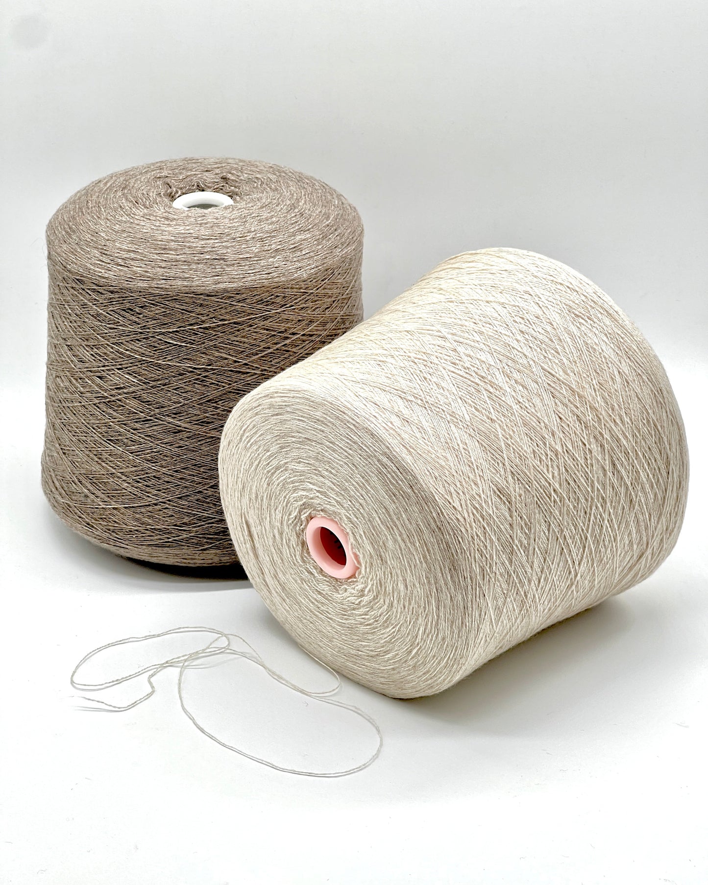 Prestige iDOKNiT ELEGANCE 100% Cashmere lace weight yarn, 2-ply Nm 2/36 construction, sourced from Italian luxury fashion stock for elite softness and professional knitting.