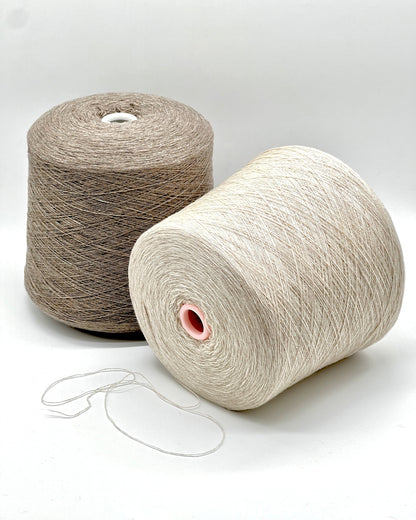 Prestige iDOKNiT ELEGANCE 100% Cashmere lace weight yarn, 2-ply Nm 2/36 construction, sourced from Italian luxury fashion stock for elite softness and professional knitting.